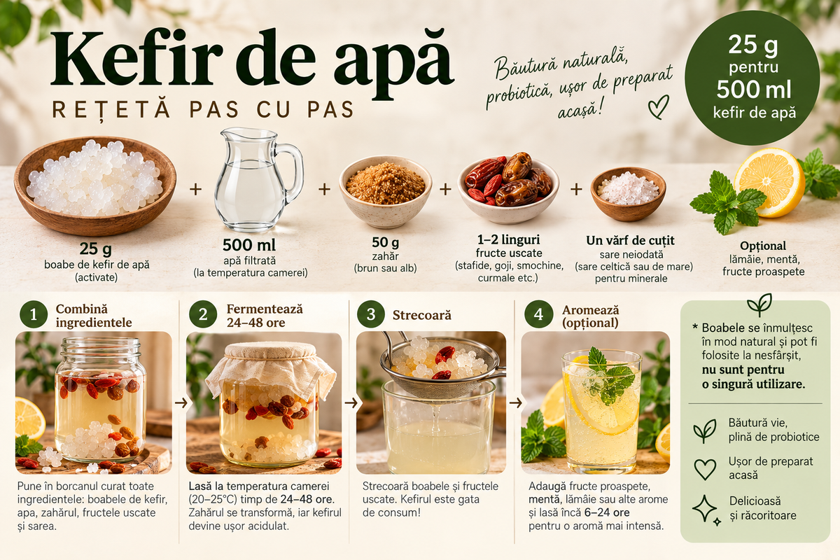 Boabe Active de Kefir de Apă – Prepară Kefir Acasă | 25 g