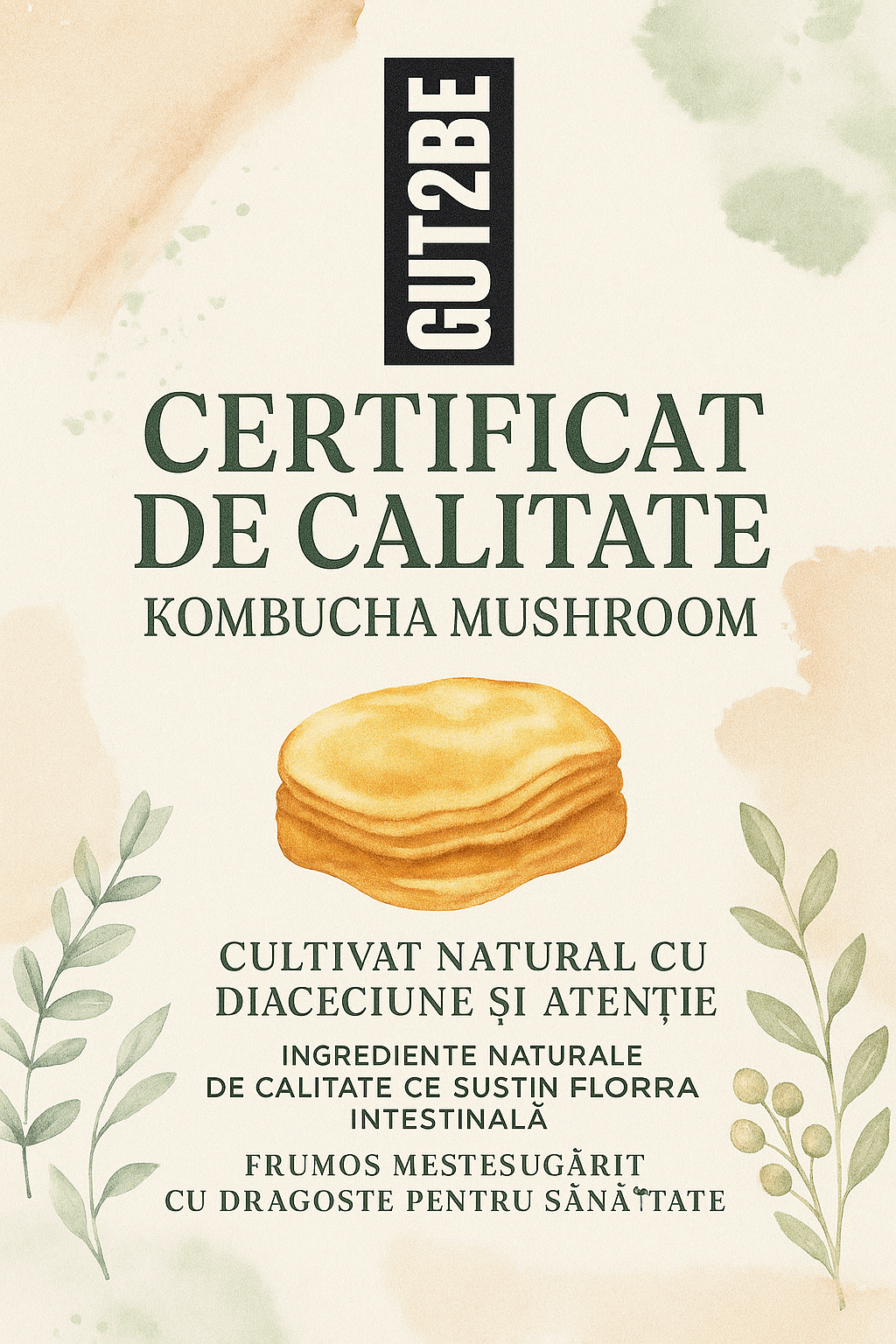 Kombucha Ciupercă - Calitate superioară - Gut2beKombucha Ciupercă - Calitate superioarăKombucha CiupercaGut2beGut2be