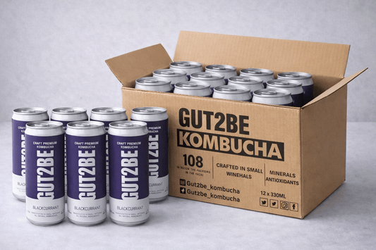 Kombucha Coacăz Negru - Set de 12x330ml - Gut2beKombucha Coacăz Negru - Set de 12x330mlGut2beGut2be