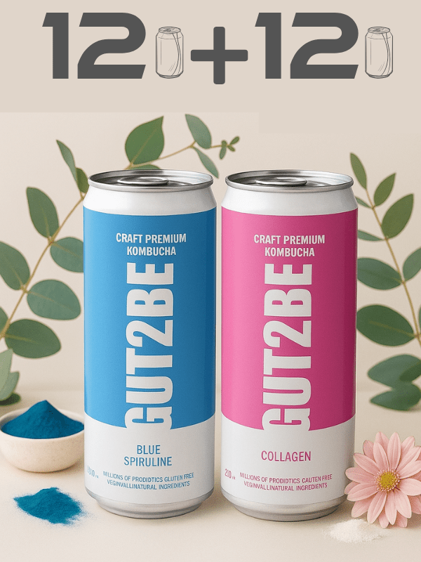 Kombucha Funcțională: Spirulină Albastră & Colagen - Gut2beKombucha Funcțională: Spirulină Albastră & ColagenGut2beGut2be