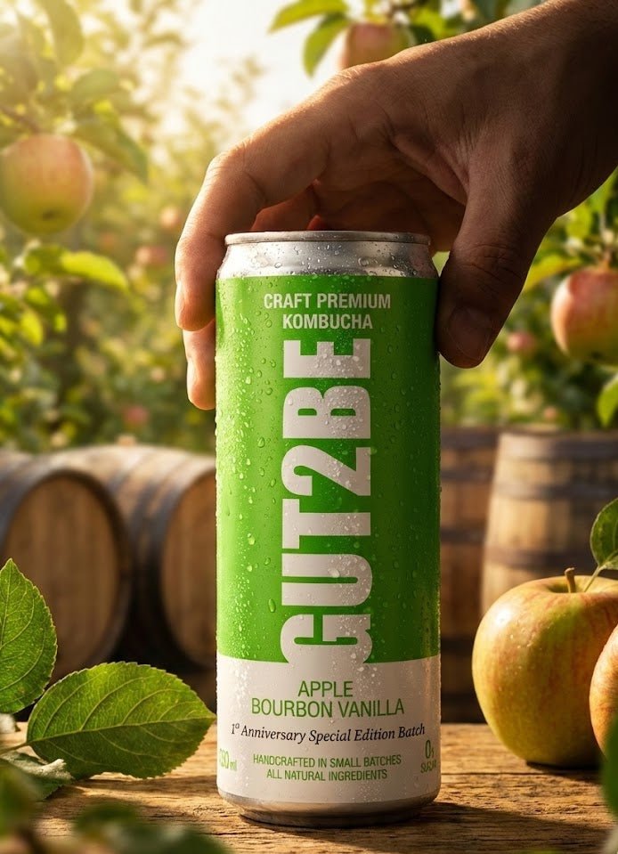 Kombucha Mar Vanilie Bourbon - Set de 12x330ml - Gut2beKombucha Mar Vanilie Bourbon - Set de 12x330mlGut2beGut2be